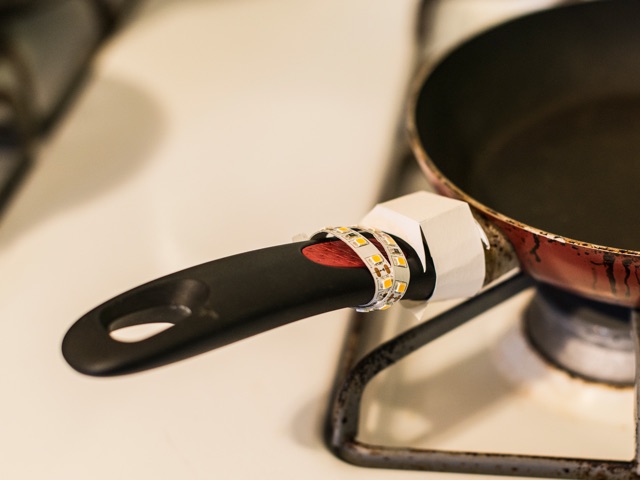 Lofi-Prototyping slide of: Sensor on pan handle