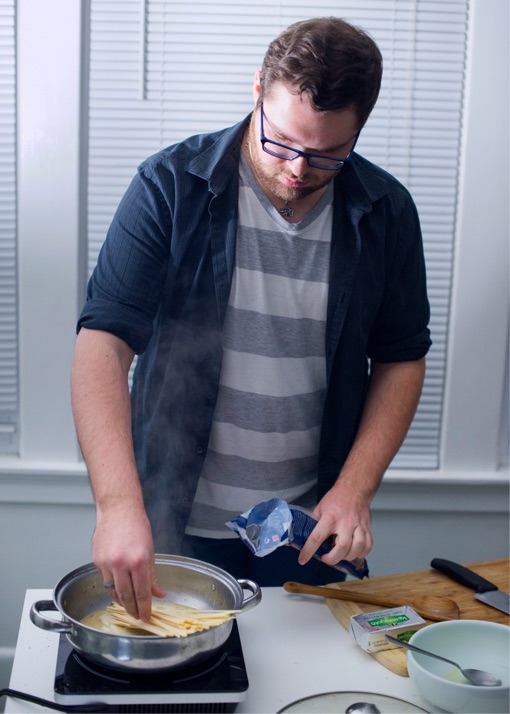 Photo of Cameron cooking