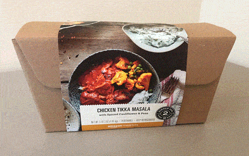 A gif of unpacking an amazon meal kit