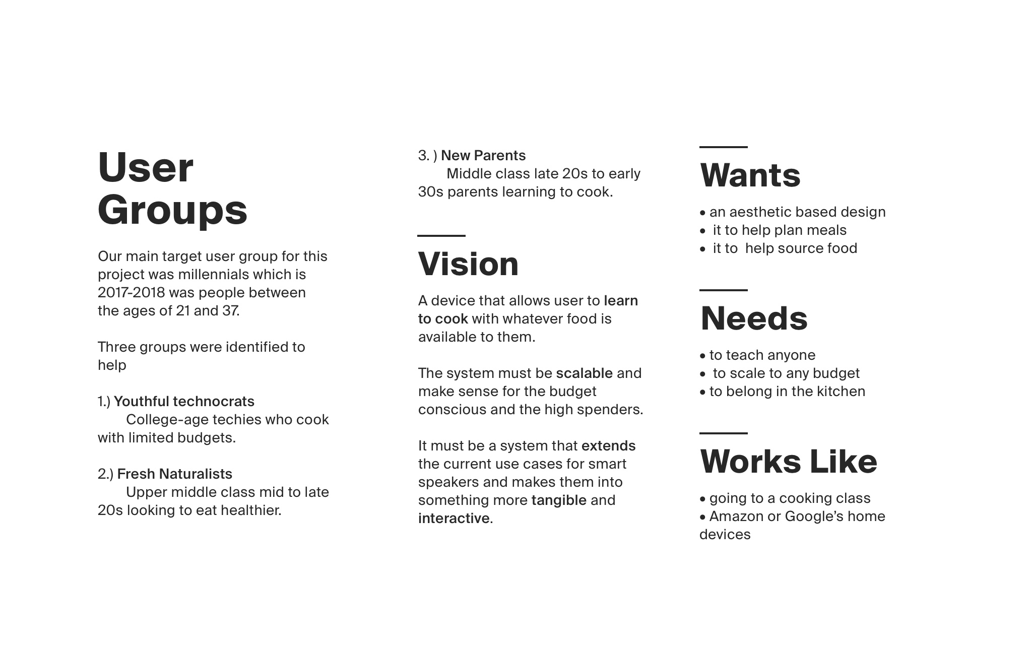 User Group info slide