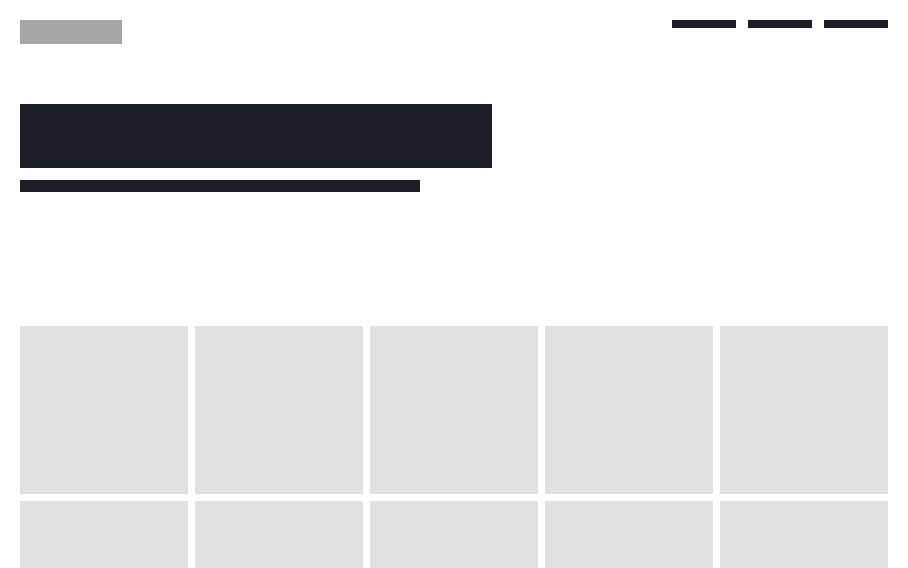 Gif of a grid based navigation for the new homepage